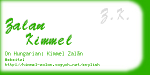 zalan kimmel business card